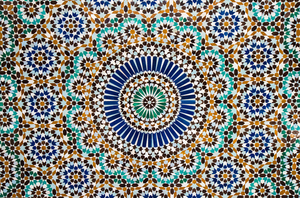 Example of moroccan mosaic tiles, islamic art