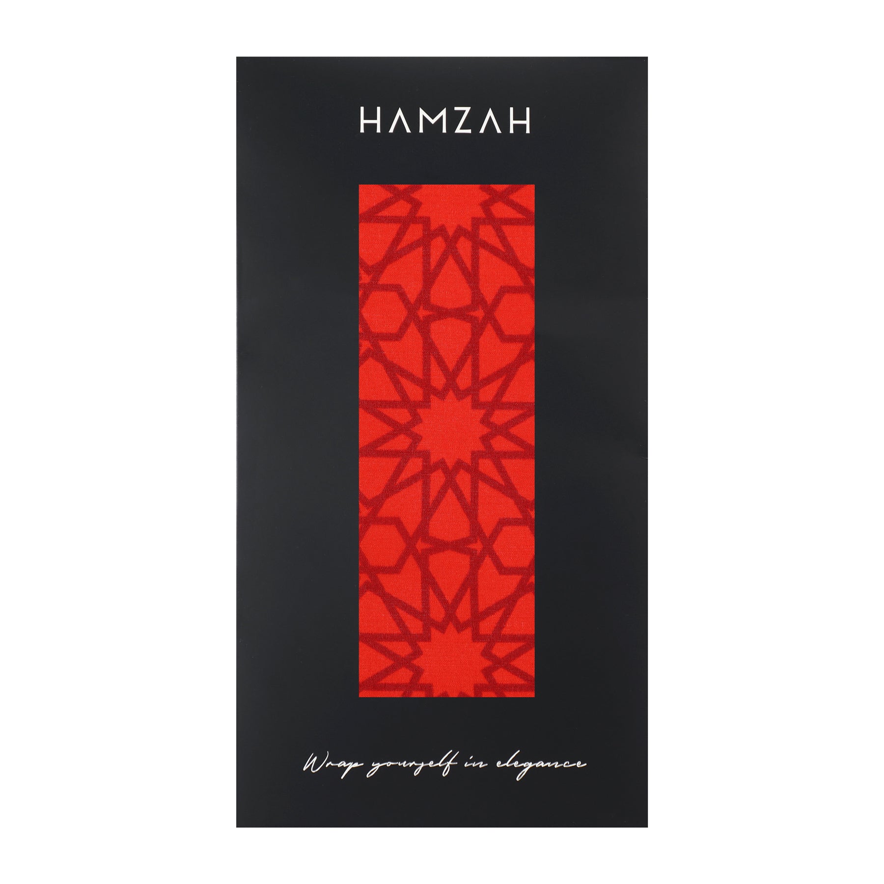 Red Silk Scarf Dalila - Dalila Al-Andalus mosaic print in red detail 4.