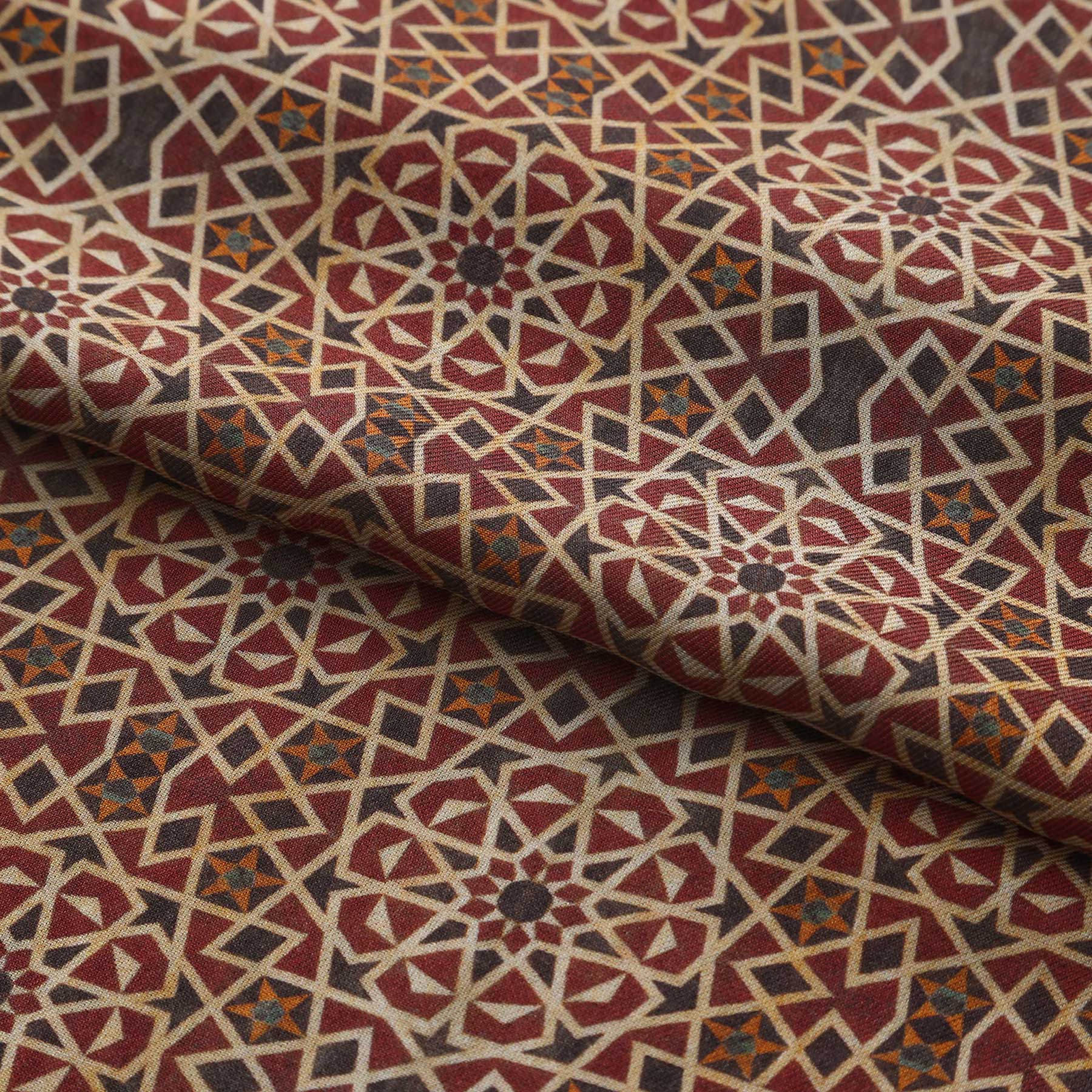 Dimashq Modal Scarf - Dimashq Al-Andalus mosaic geometric print detail 7.