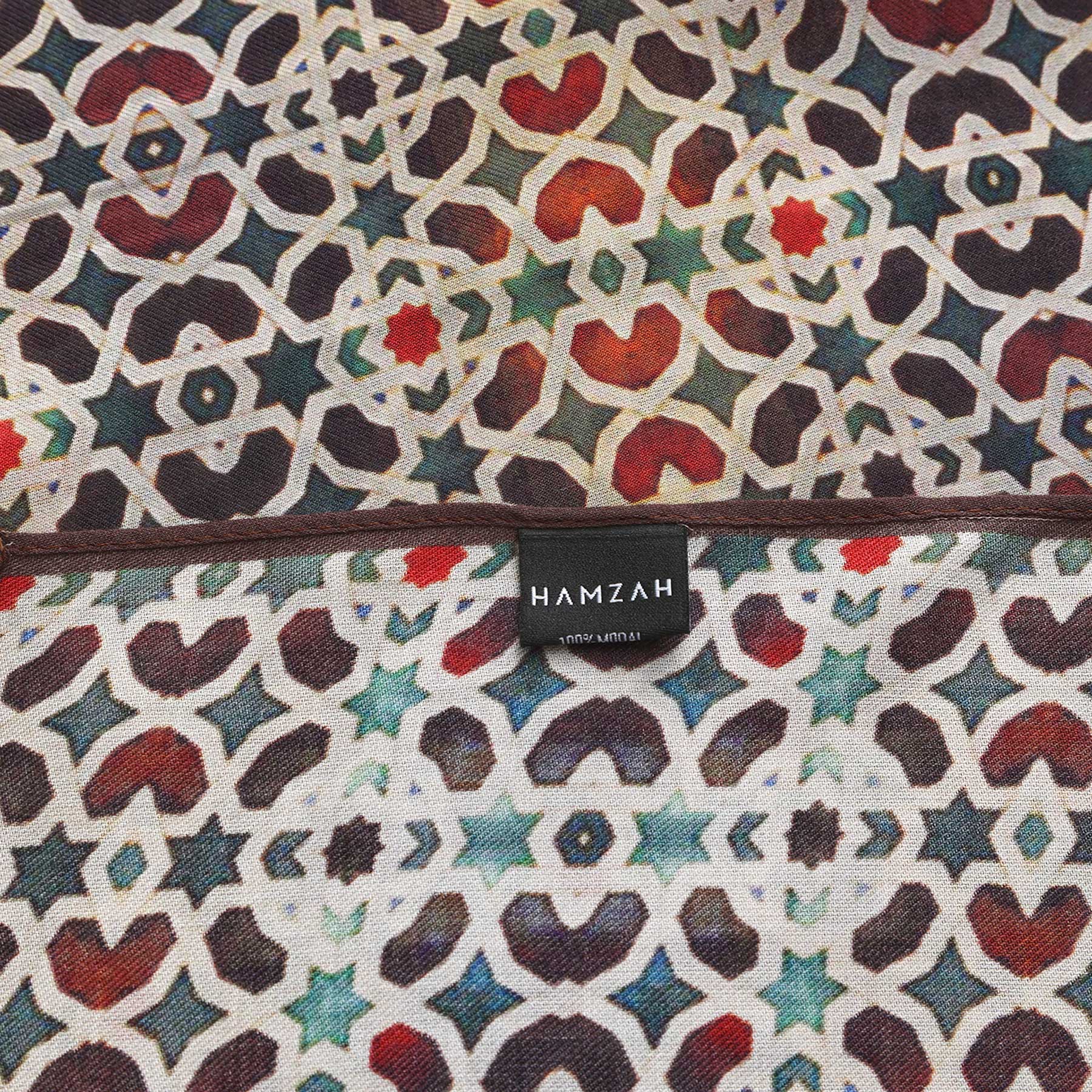 Gannat Modal Scarf - Gannat Al-Andalus mosaic geometric print detail 6.