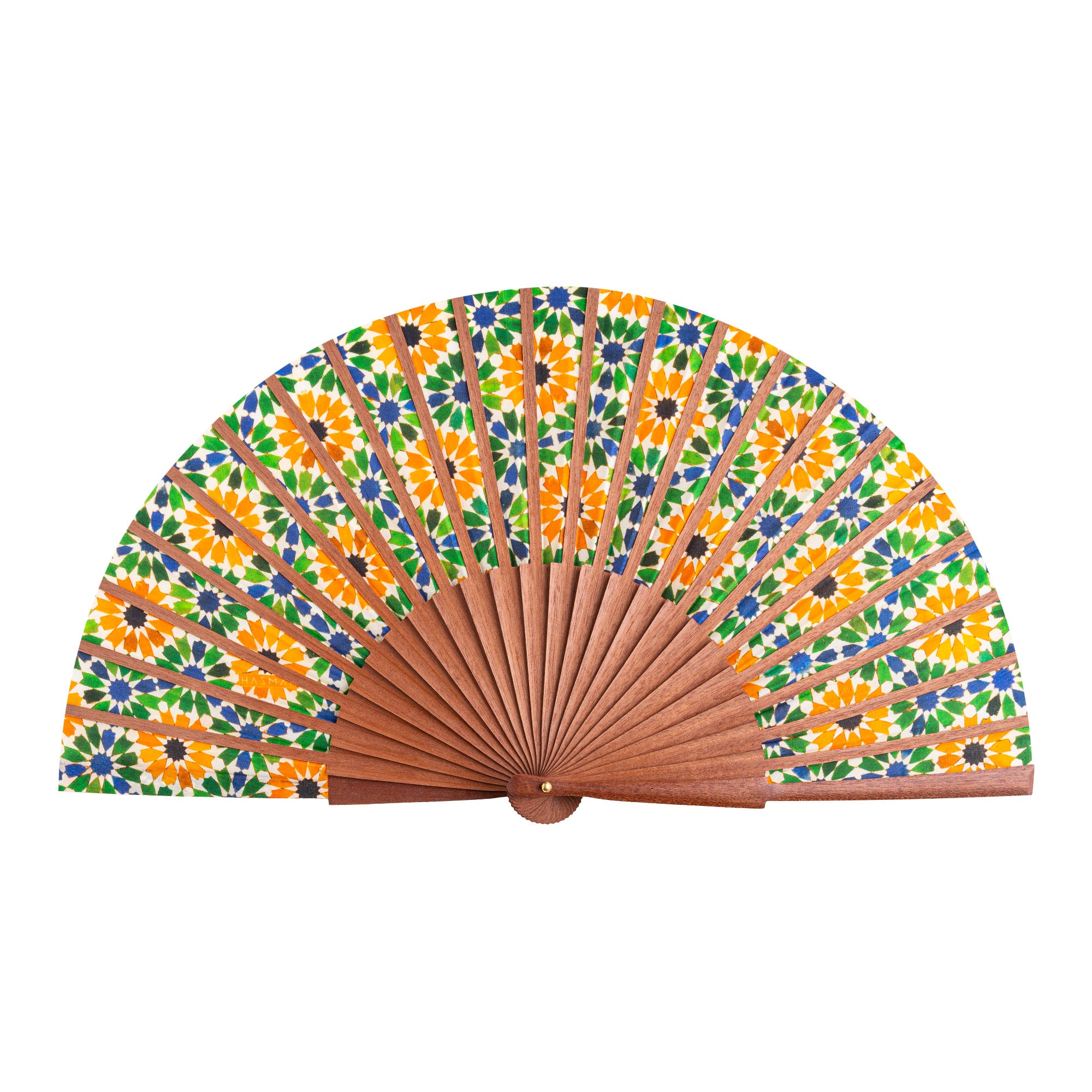 Multicolored silk fan Nur