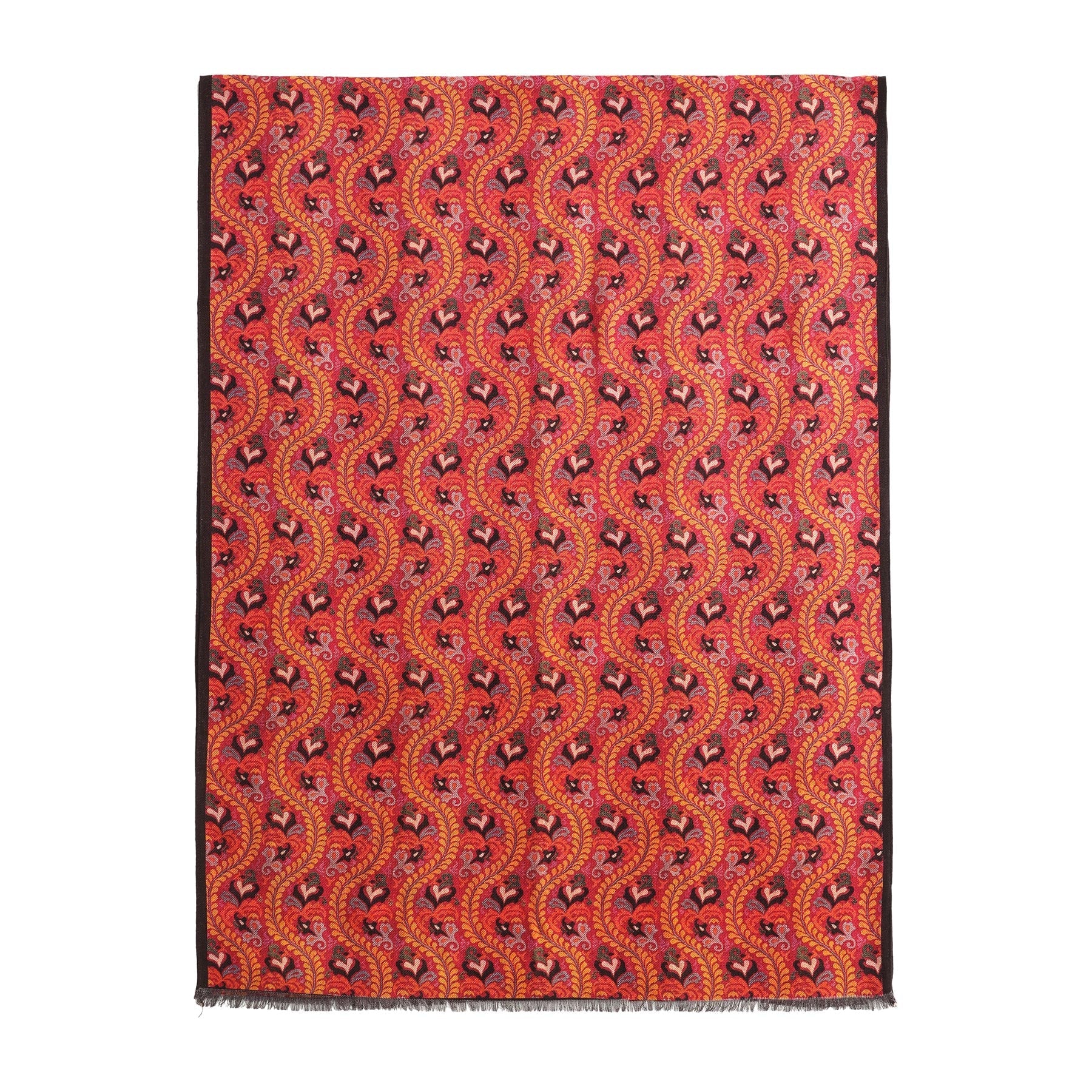 Ruba scarf 1 cm fringed ends detail