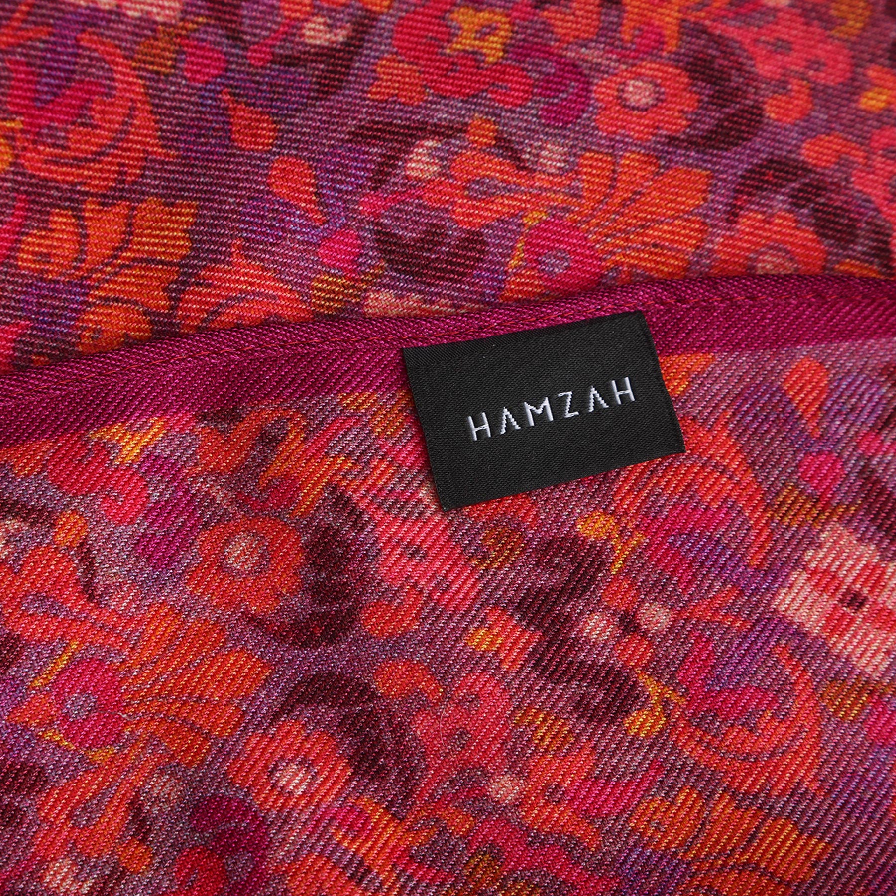Reverse side of Mahabah double-sided printed scarf