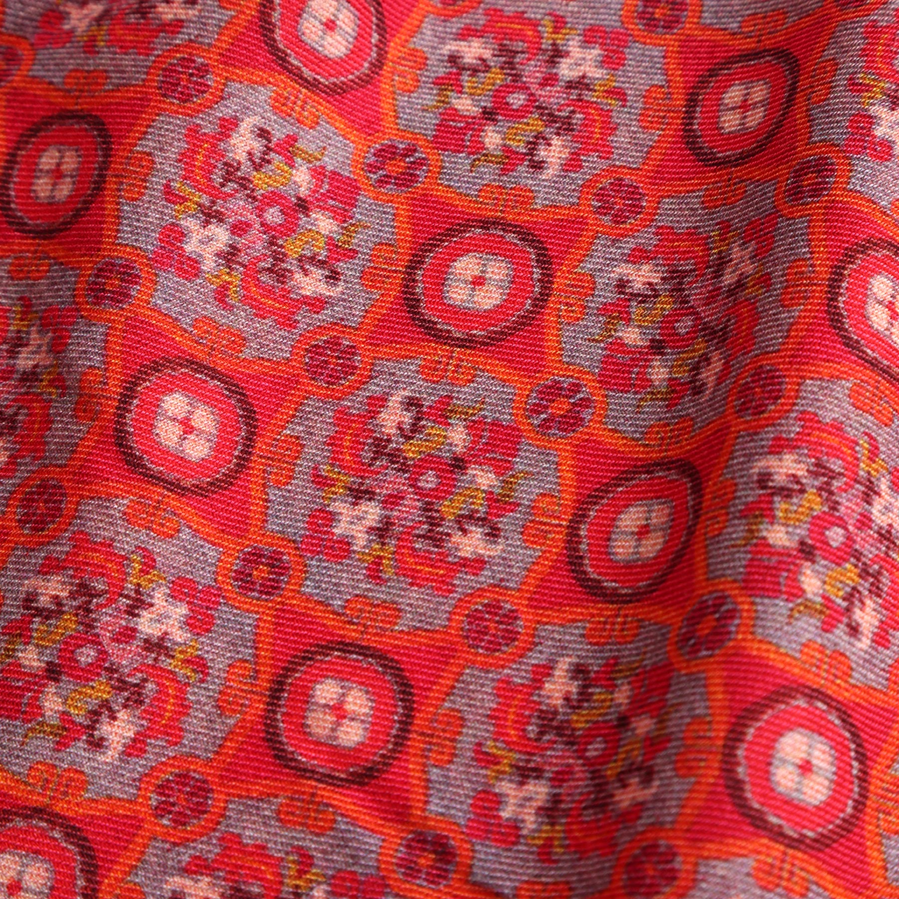 Texture detail of Naum Moroccan heritage silk and wool scarf