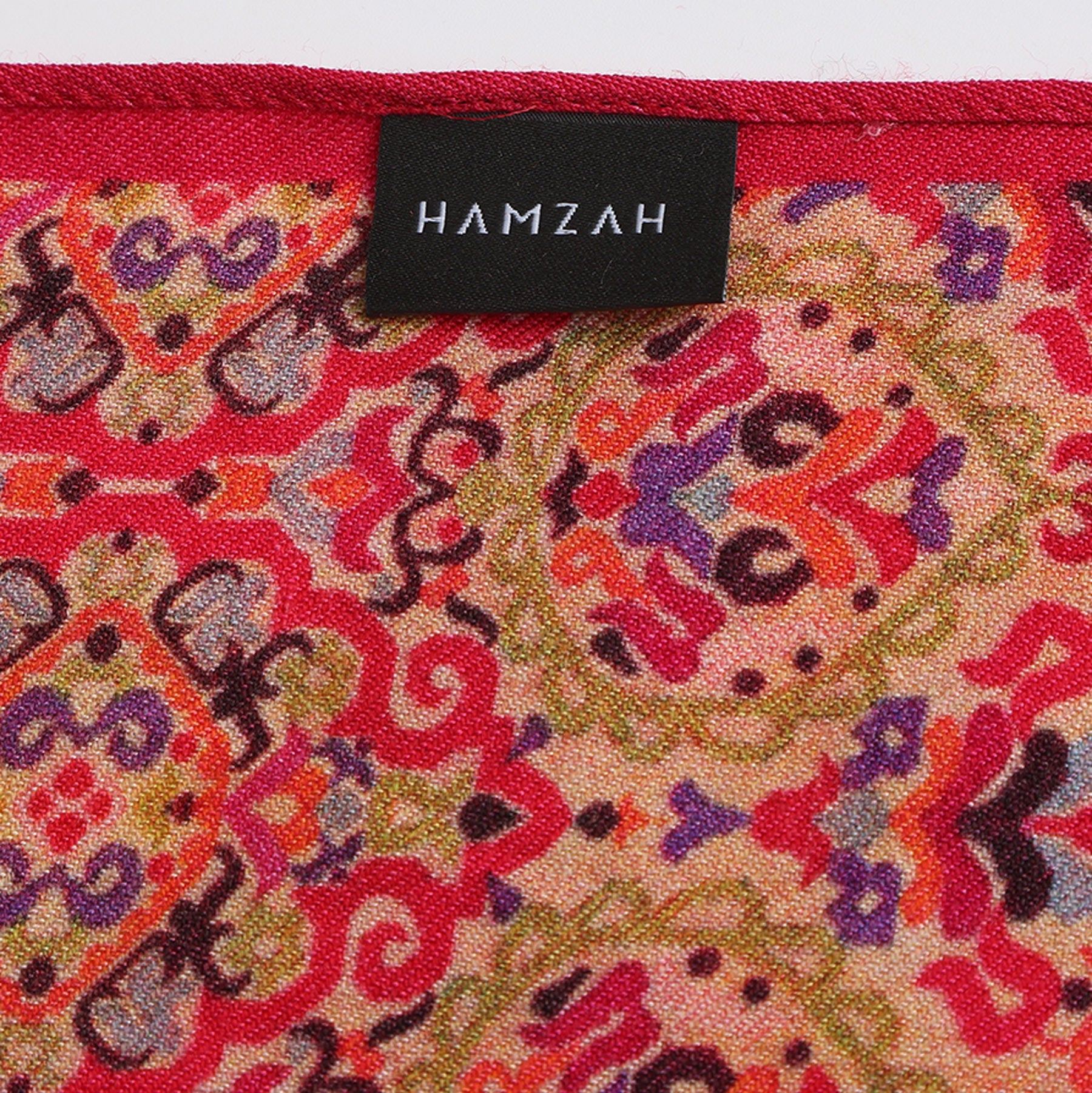 Mihrah unisex silk and wool scarf heritage design