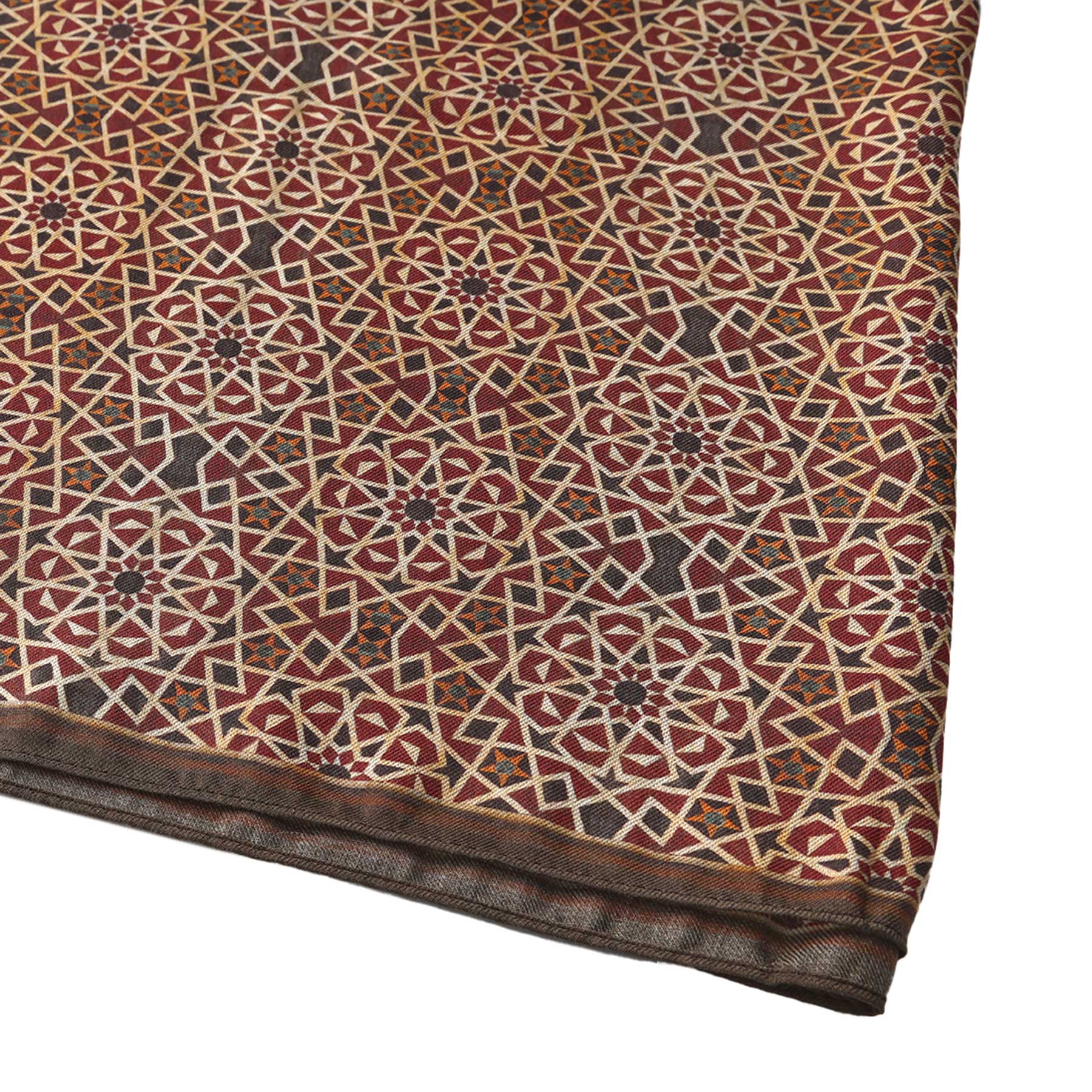 Dimashq Modal Scarf - Dimashq Al-Andalus mosaic geometric print detail 6.