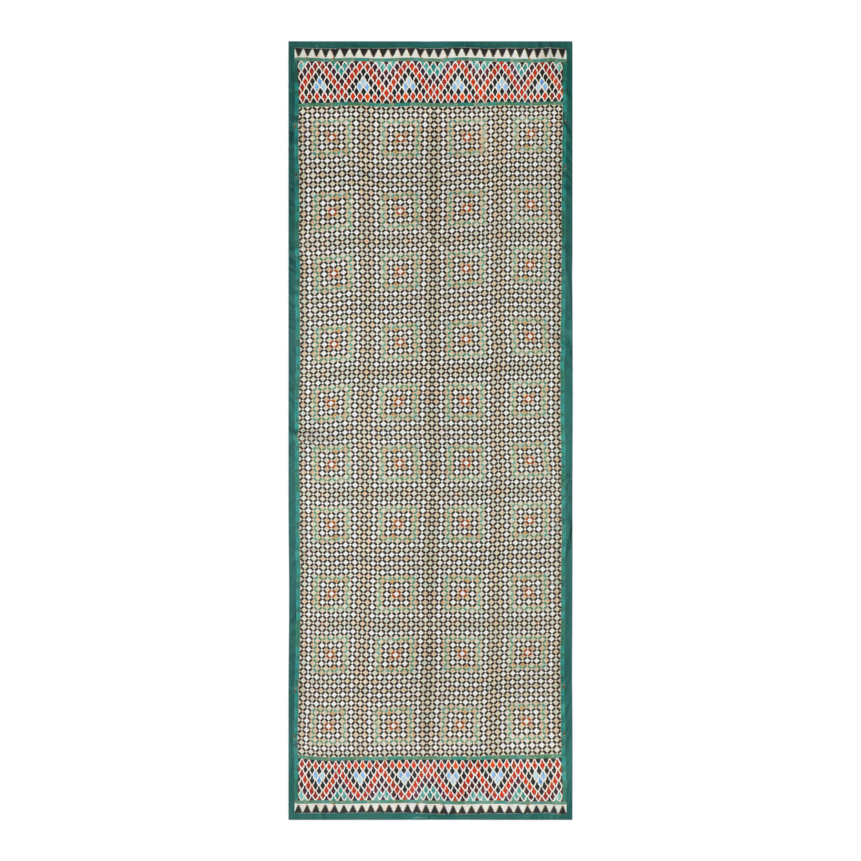 Full-length scarf with intricate Moorish-inspired mosaic print