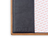 Leather Notebook Cover Zellige Brown