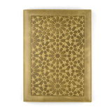 Green leather notebook embossed with Islamic Art Pattern