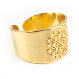Islamic geometry gold ring