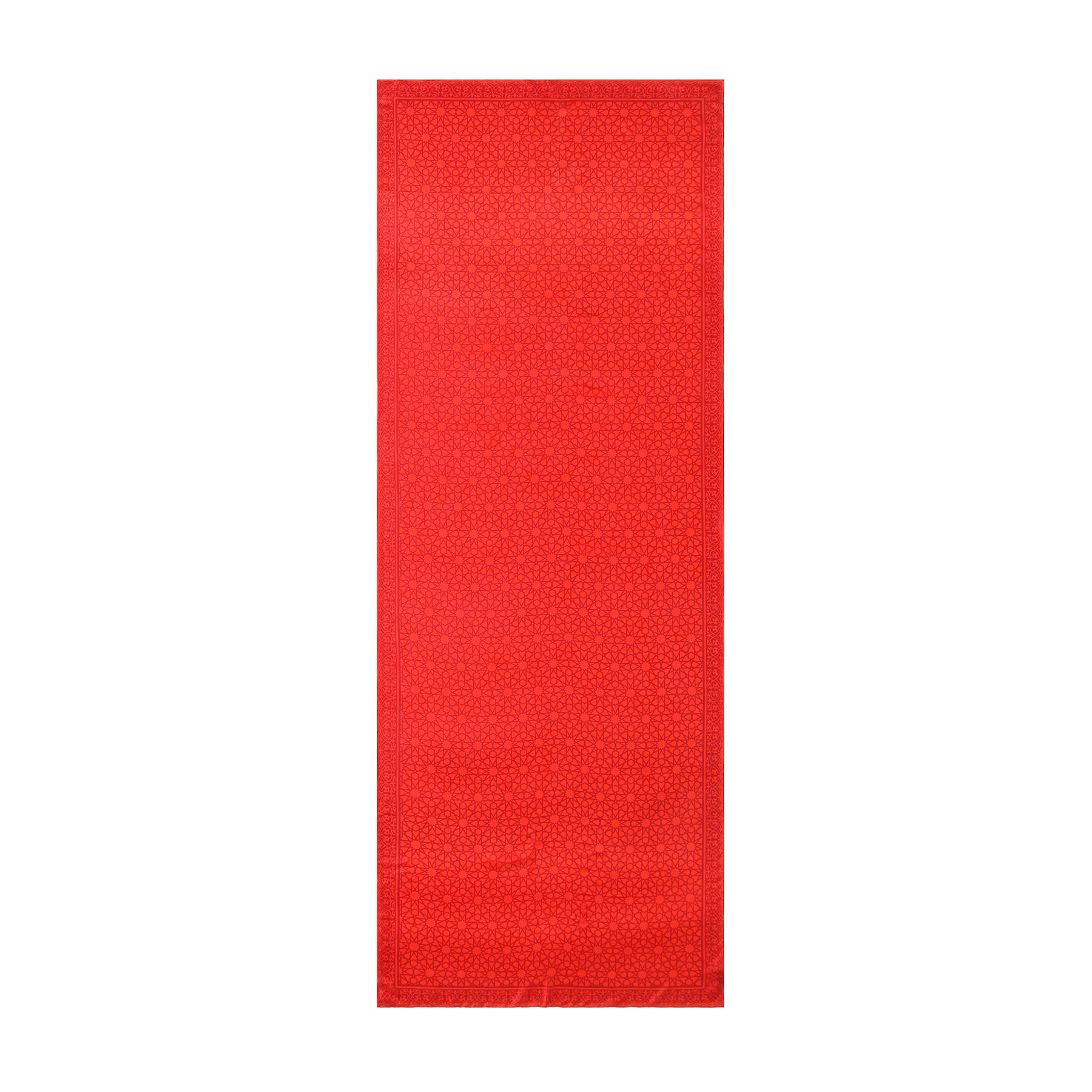 Red Silk Scarf Dalila - Dalila Al-Andalus mosaic print in red detail 2.