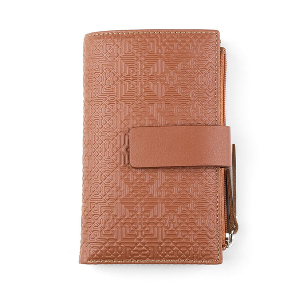 Brown leather wallet for women's