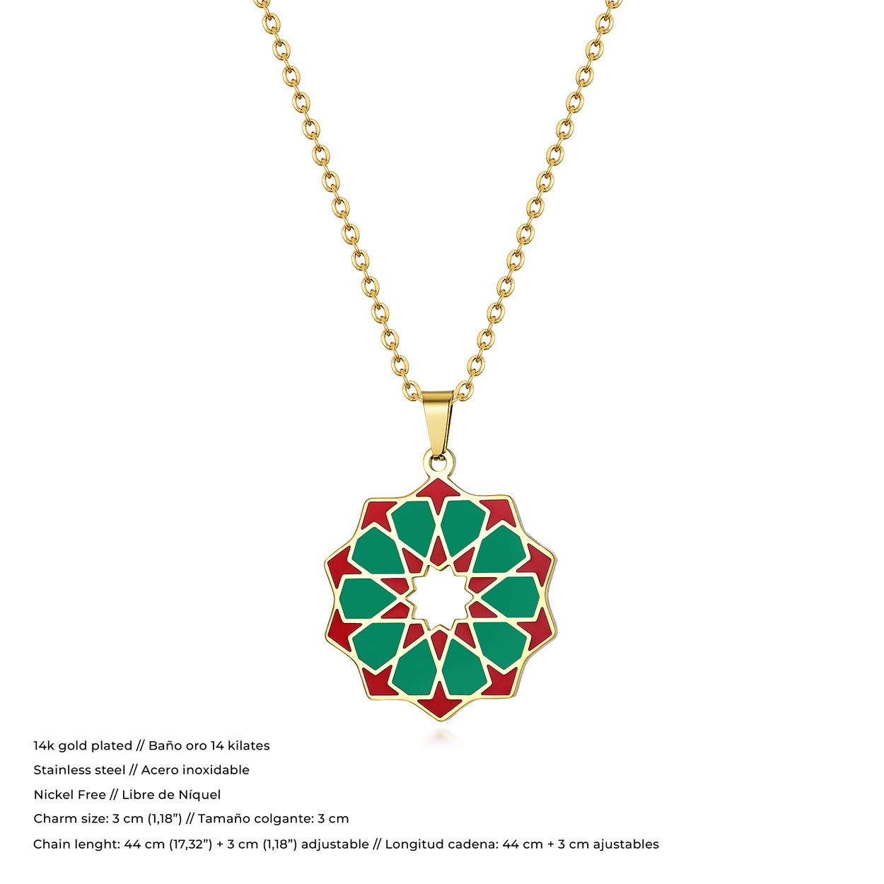 Details of Islamic art inspired pendant