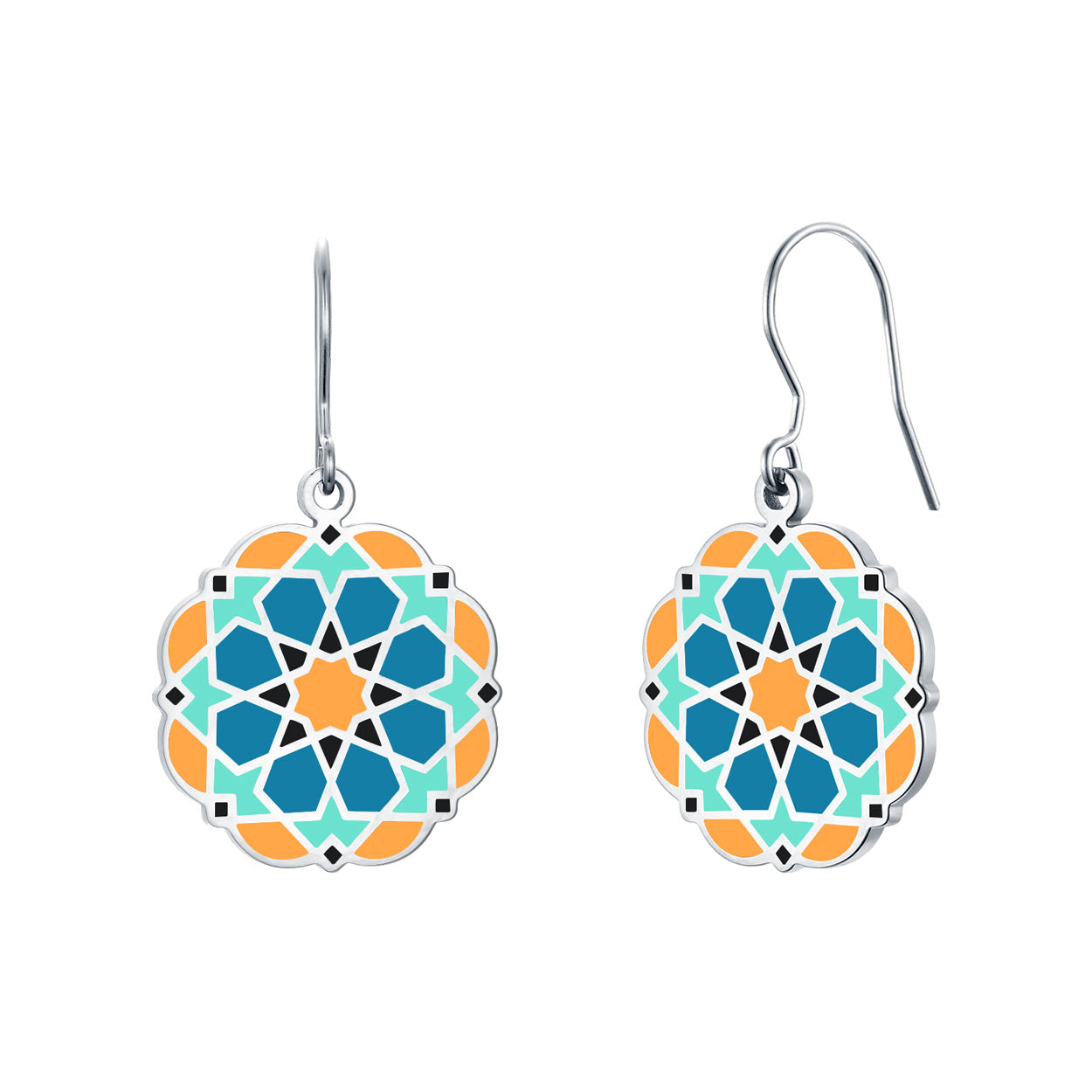 Enamel Earrings Inspired by Timeless Islamic Art