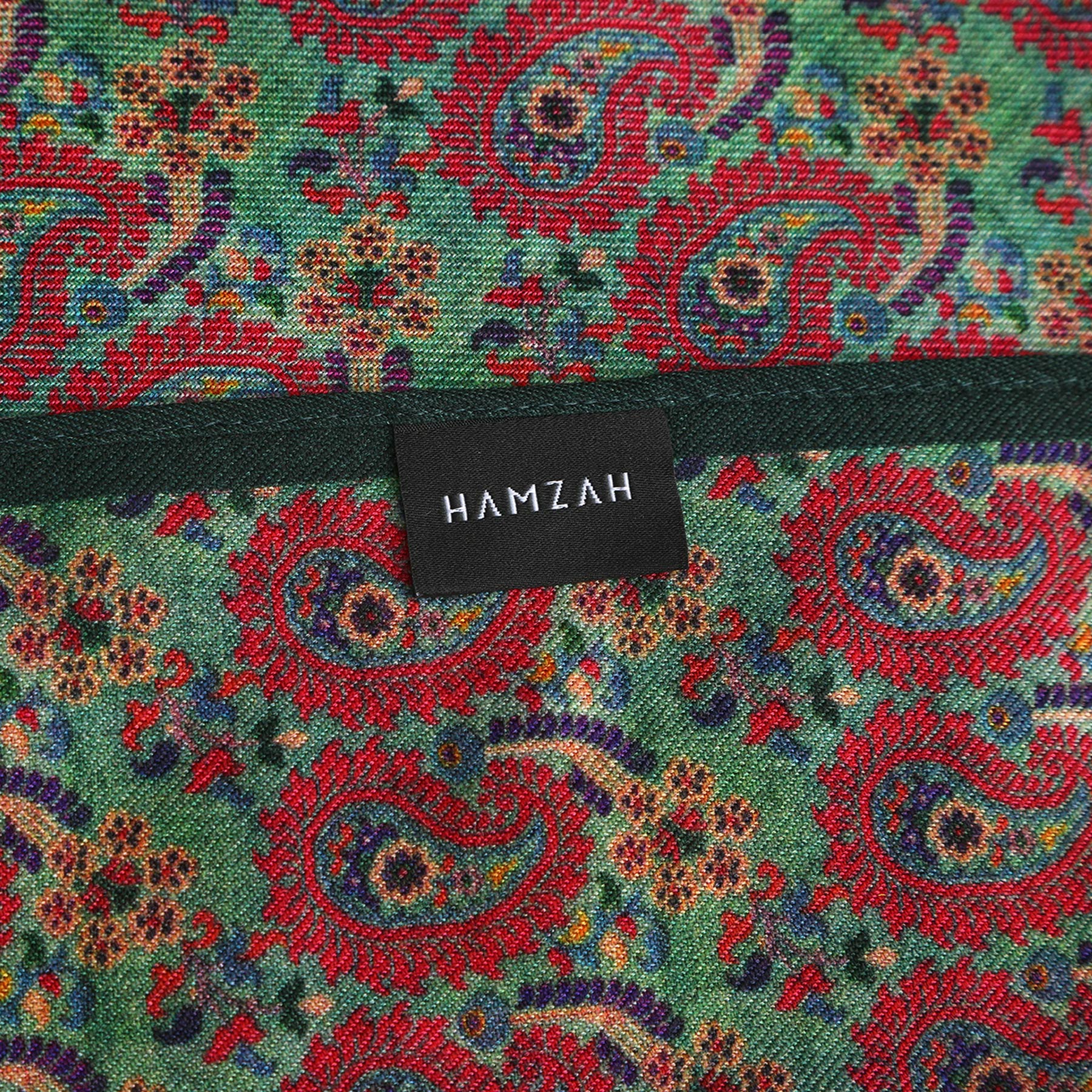 Ufuq silk and wool scarf draped styling view