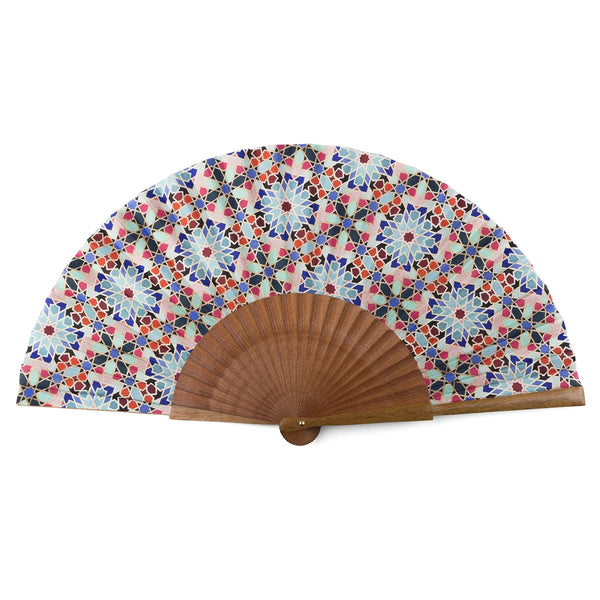 Islamic art inspired silk fan