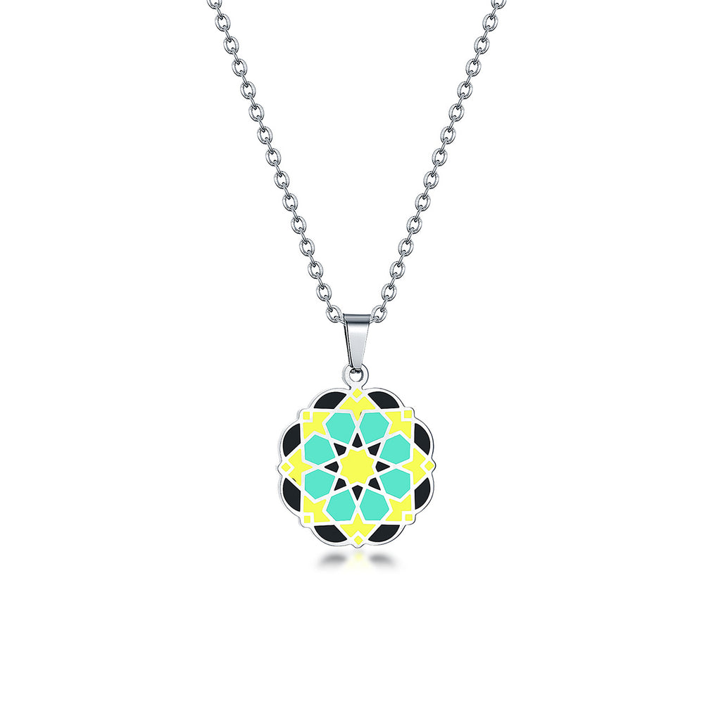 Moroccan Tiles Inspired Necklace Nazarí - Munira Gifts