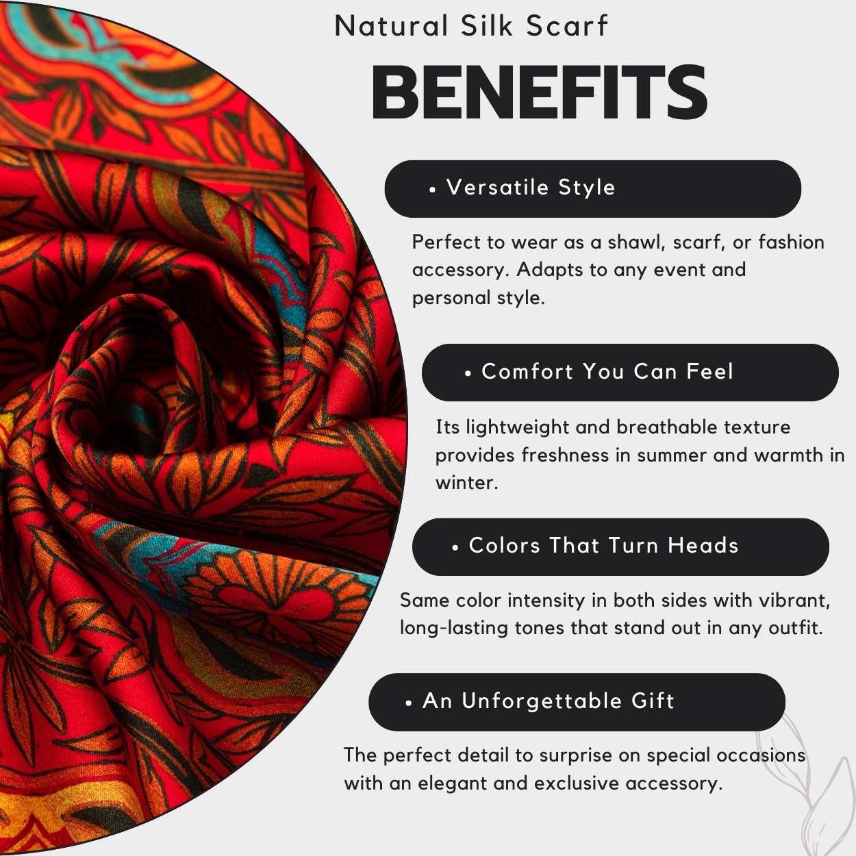 natural silk scarves benefits