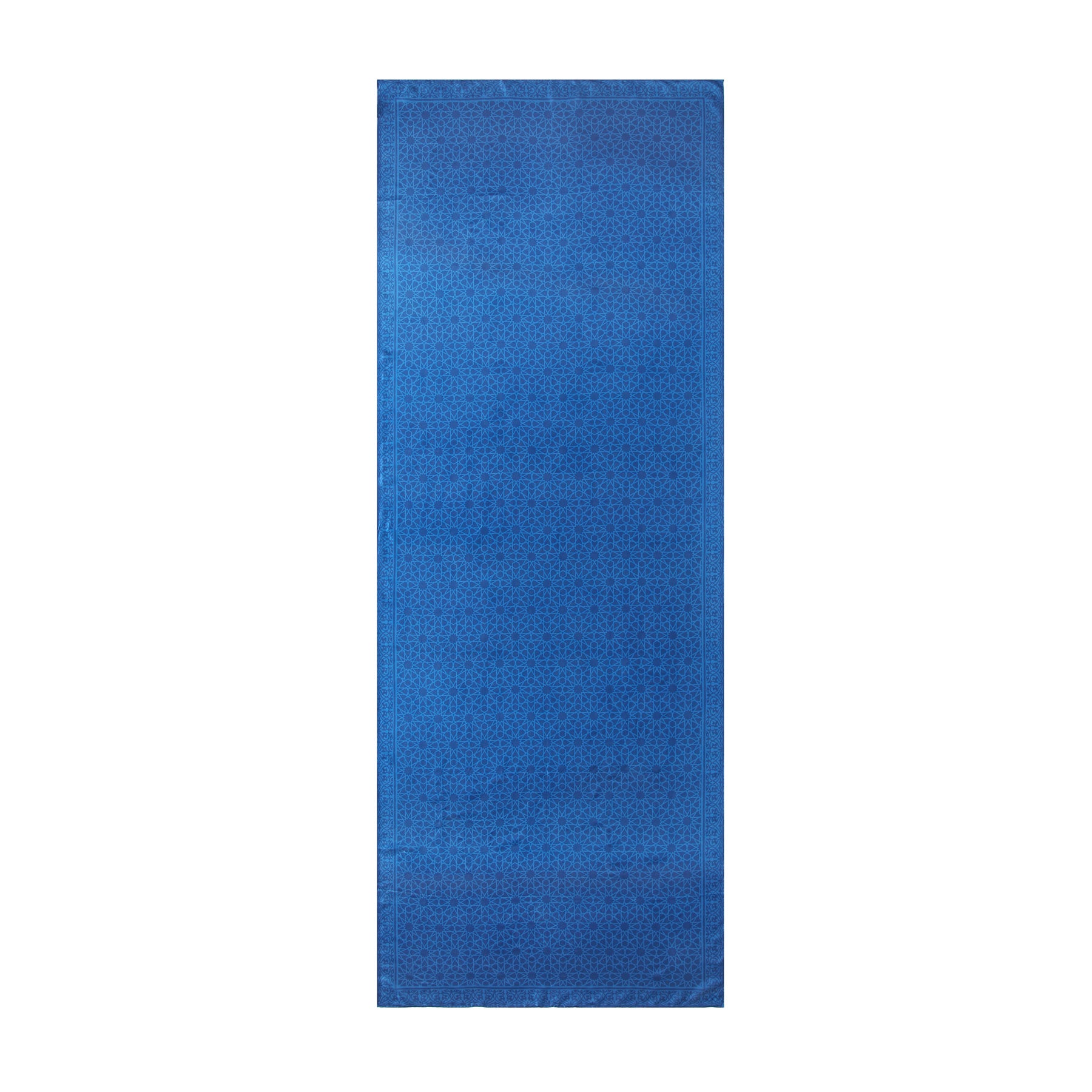 Blue Silk Scarf Dalila - Dalila Al-Andalus mosaic print in blue detail 2.