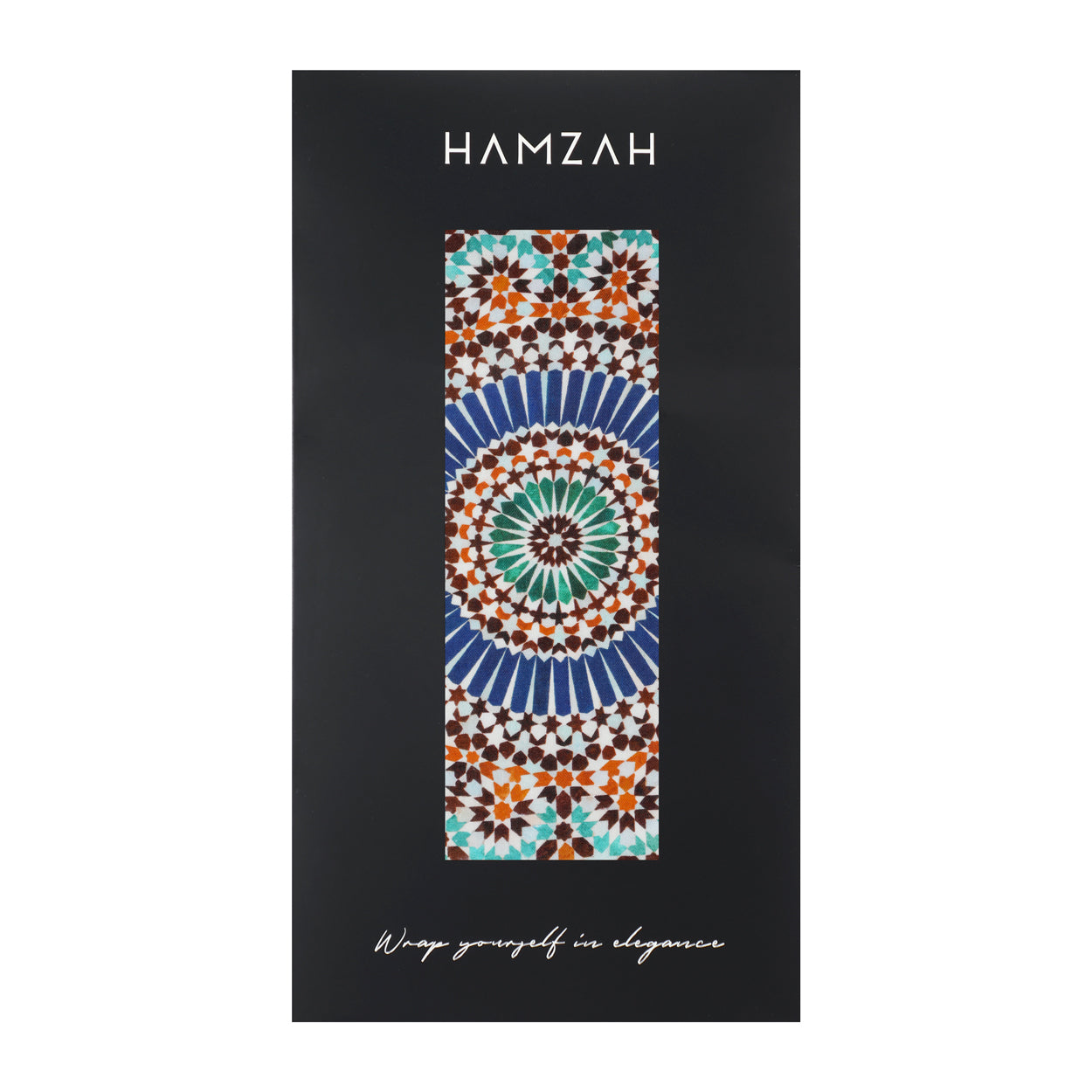 Packaging of Moroccan Tiles Inspired Multicolor Scarf