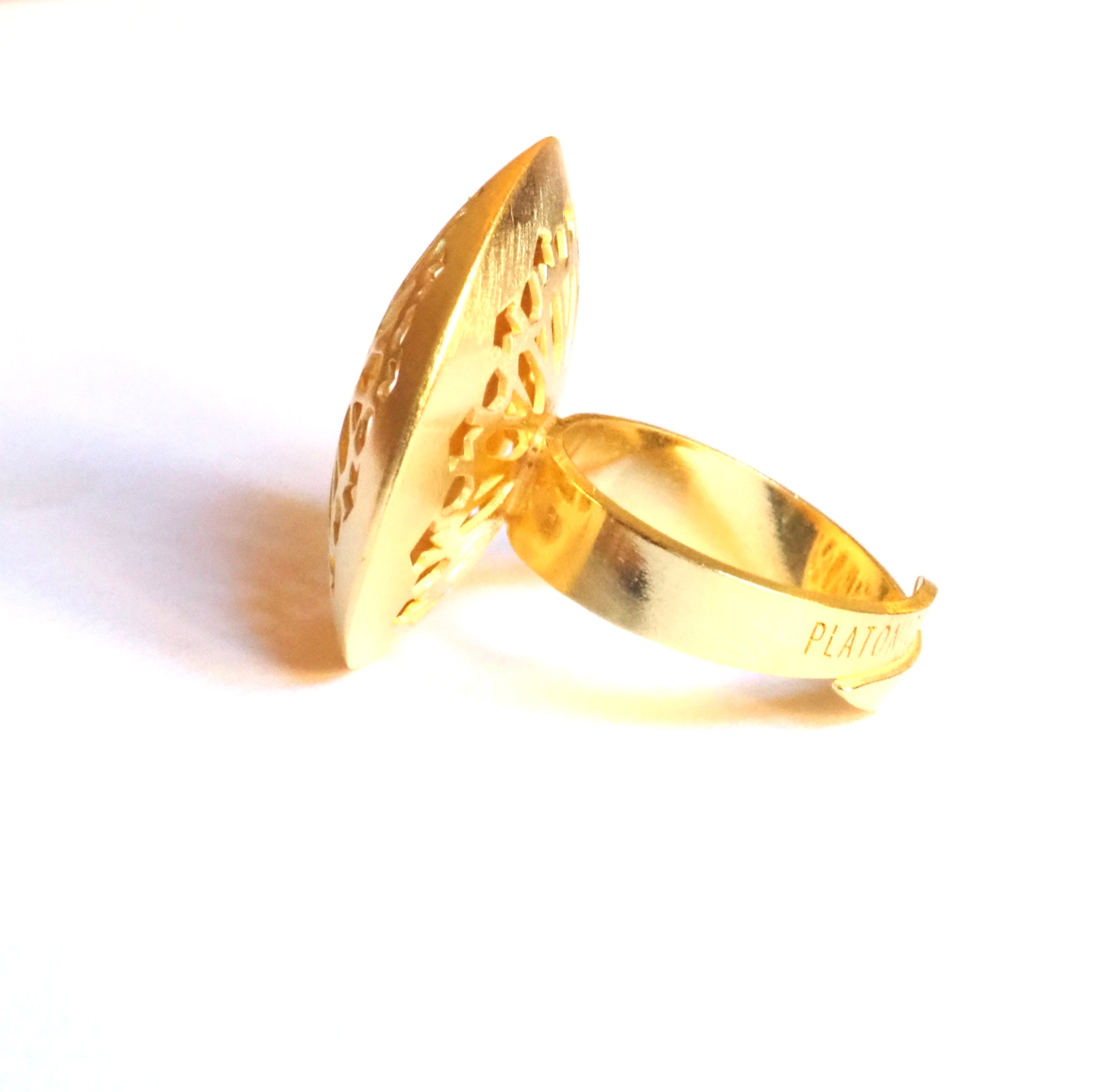 Anillo Redondo Estrella Oro