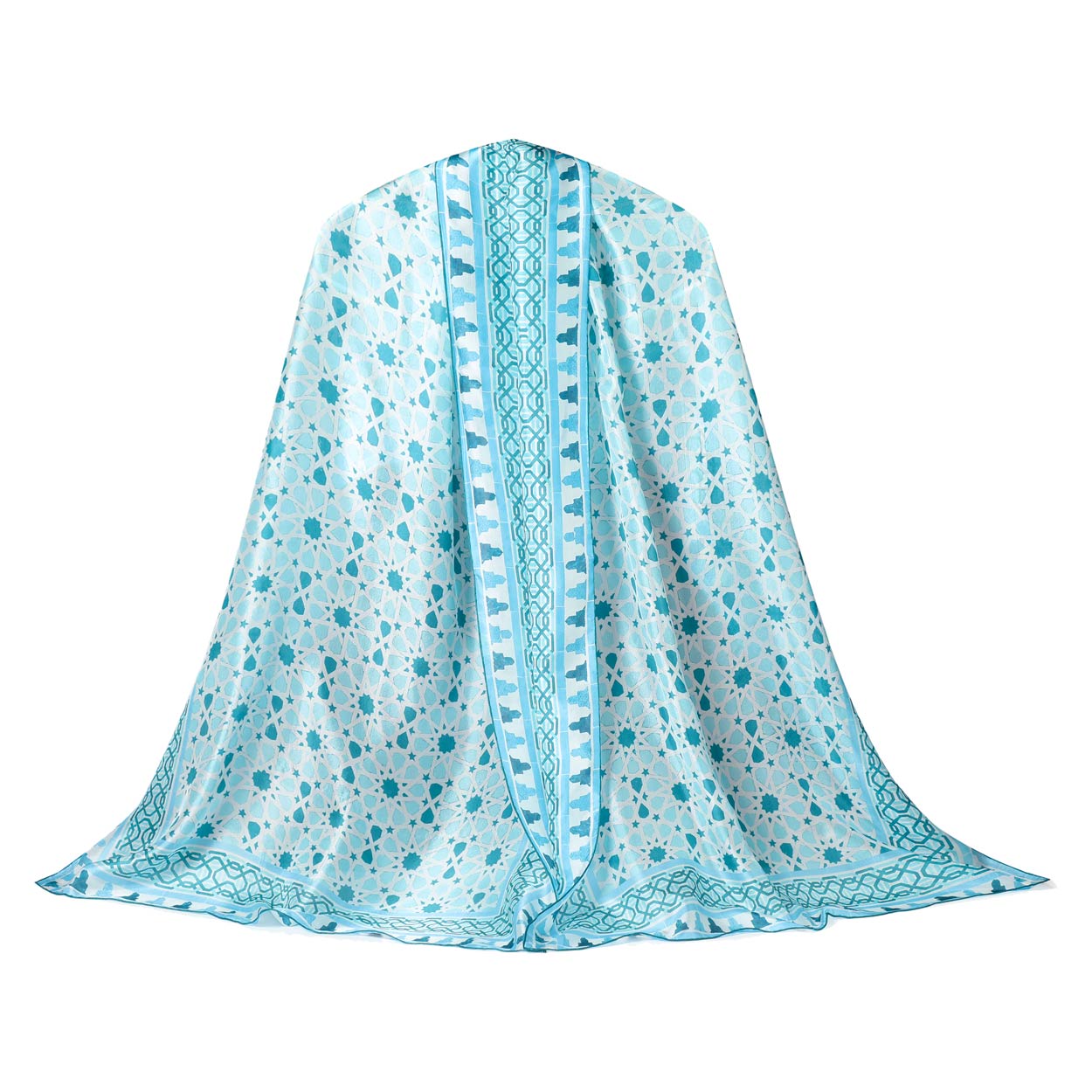 Light Blue Silk Scarf Partal