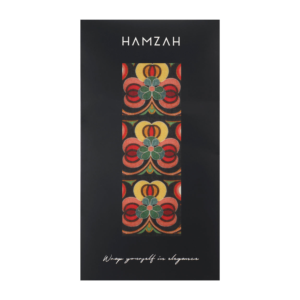 Premium packaging for Hamzah scarves.