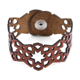 Brown leather bracelet with islamic design