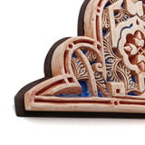 Detail of wall hanging decorative motif inspired by the Alhambra of Granada made of wood and plaster