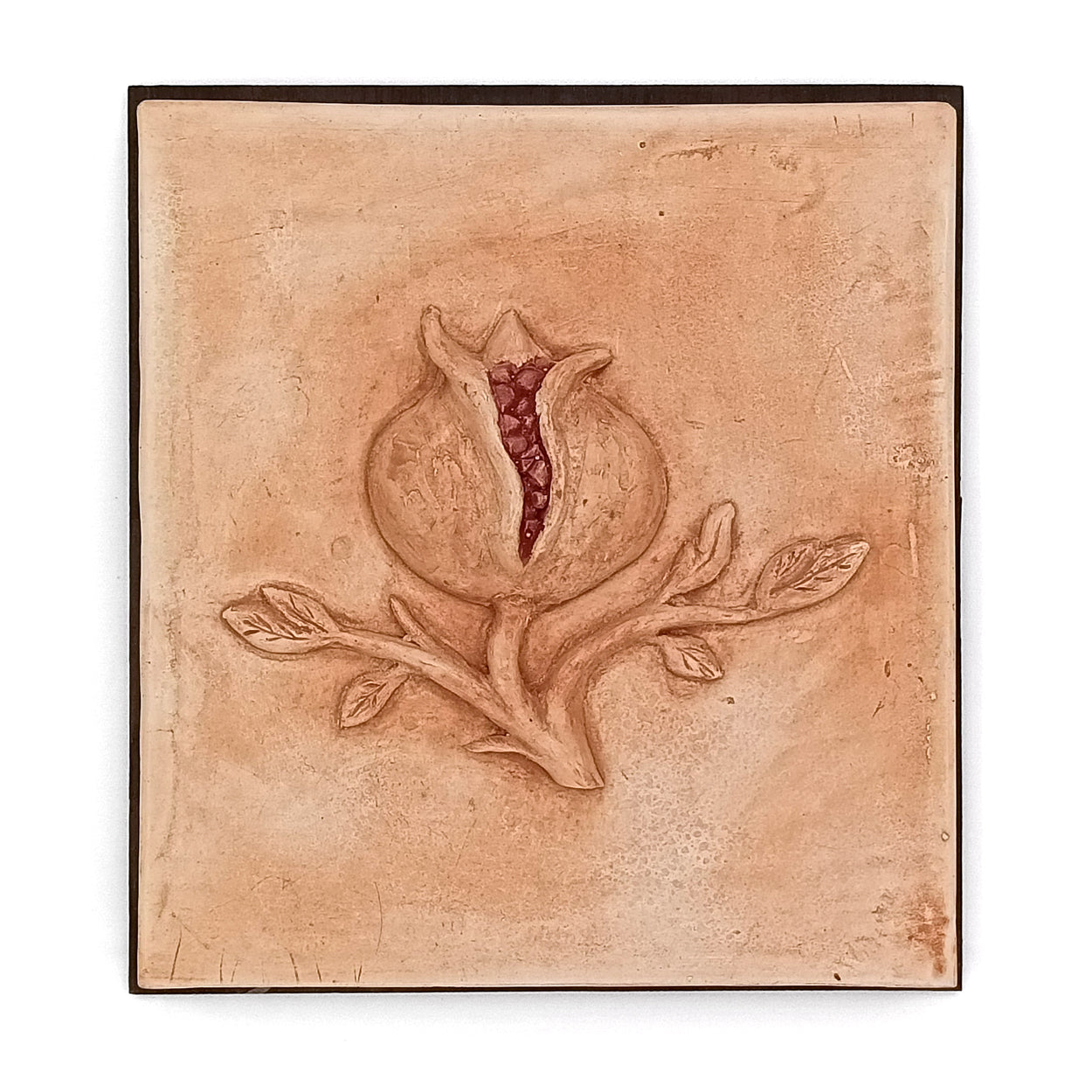 Pomegranate artwork made with plaster for wall decor