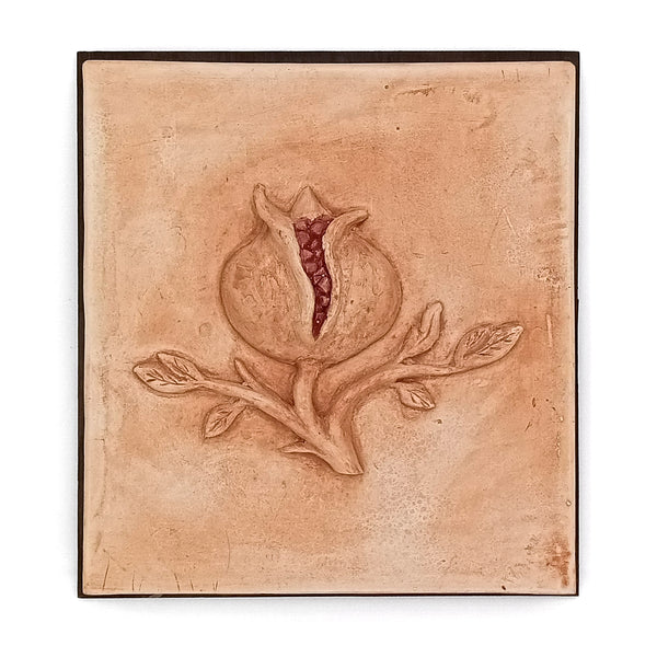 Pomegranate artwork made with plaster for wall decor
