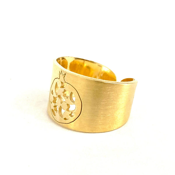 Gold Plated Wide Ring Granada No.2