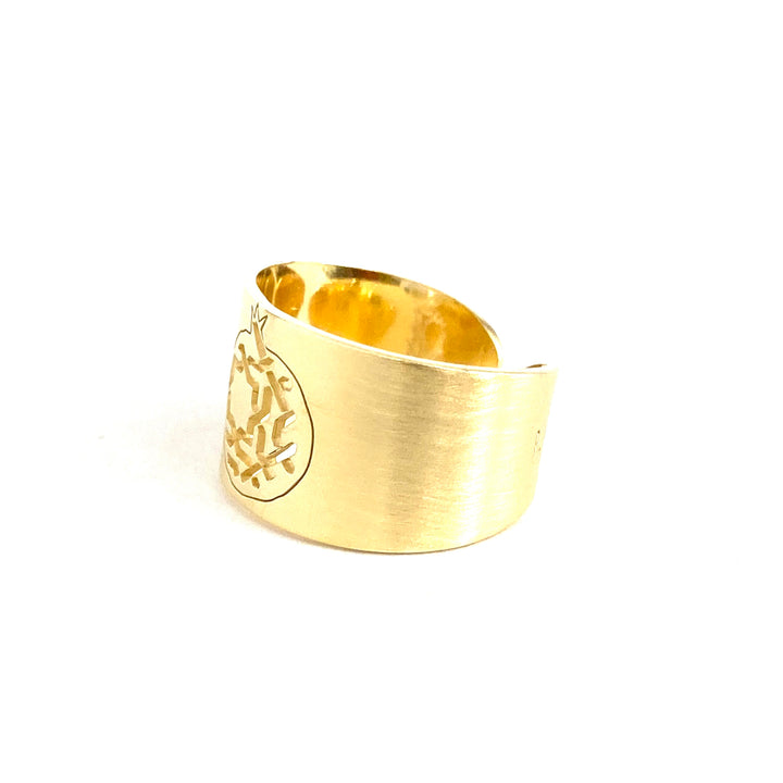 Gold Plated Wide Ring Granada No.3