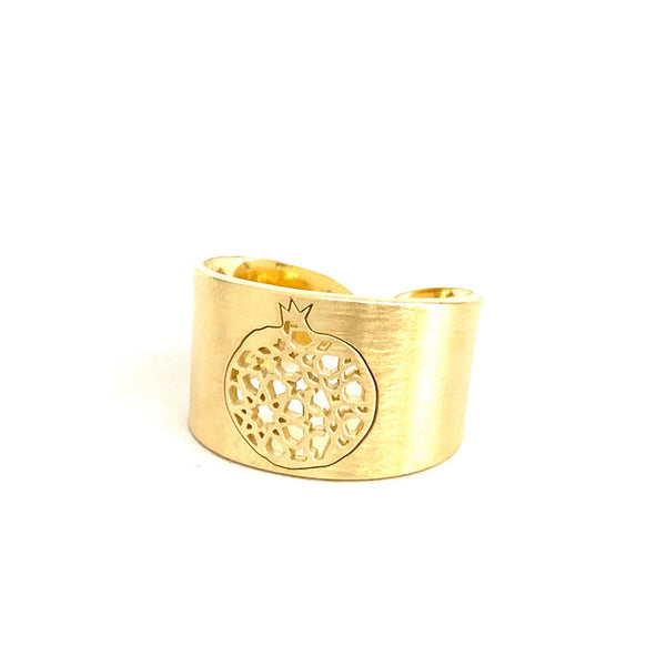 Gold Plated Wide Ring Granada No.4
