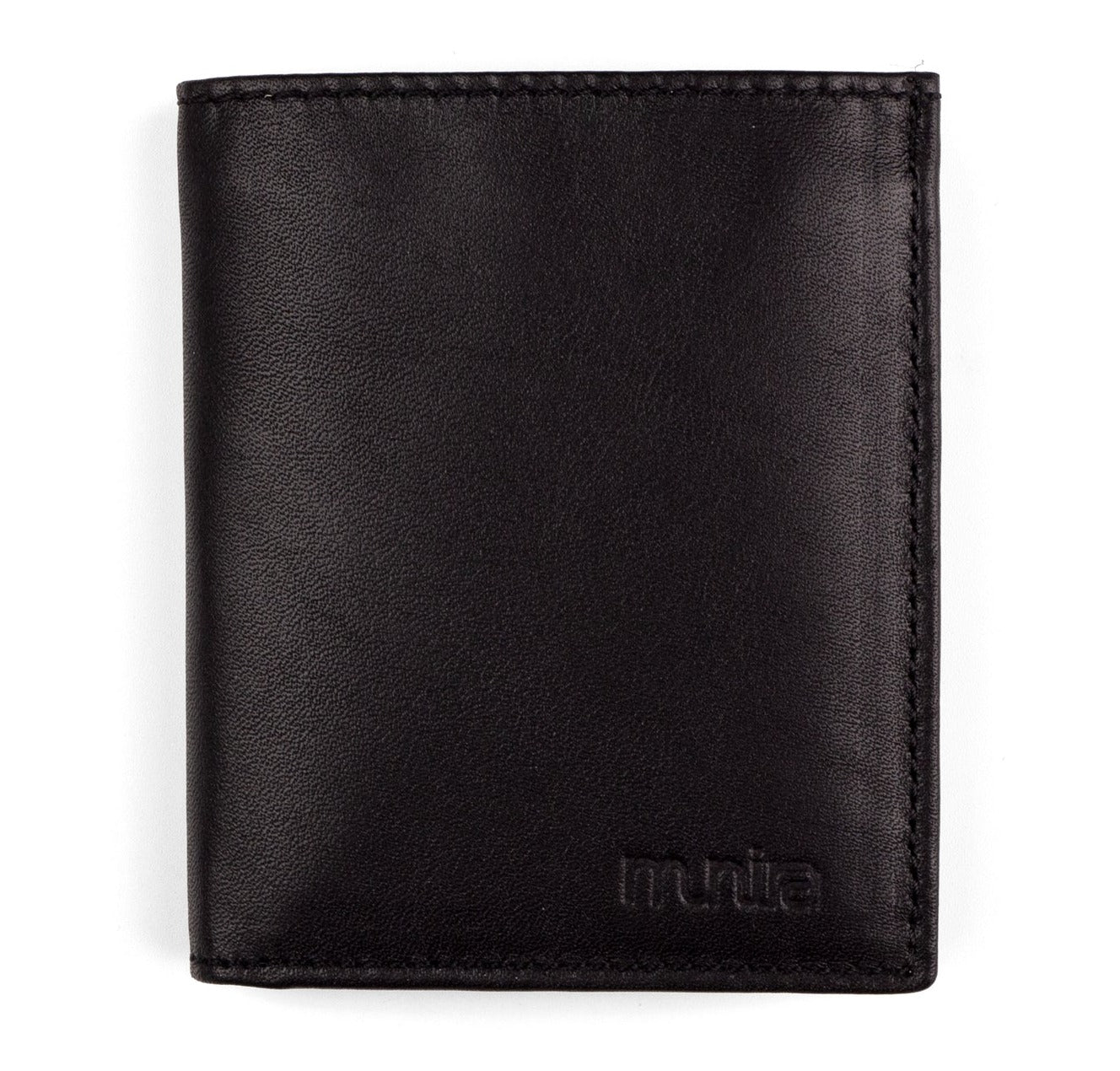 Small black leather wallet