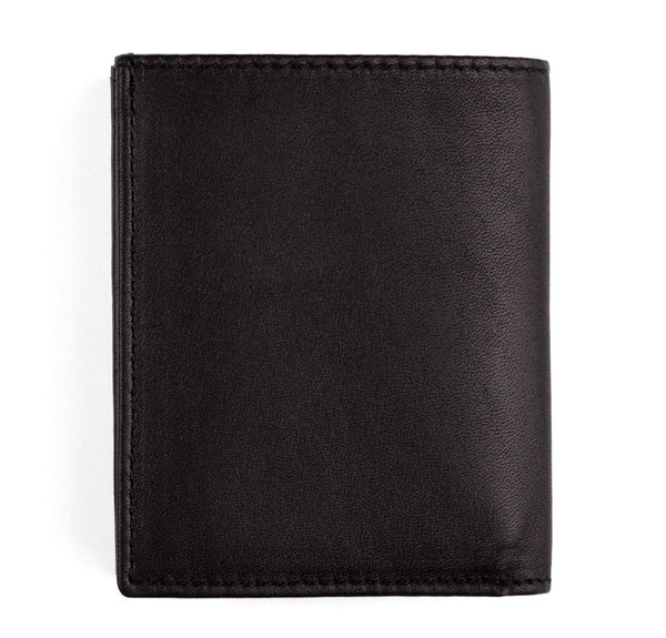 Minimal small size black leather wallet
