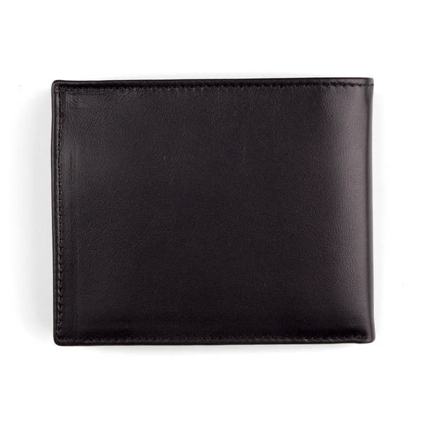 Bifold wallet for men's made with black leather