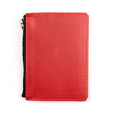 Full grain red leather wallet for men and women