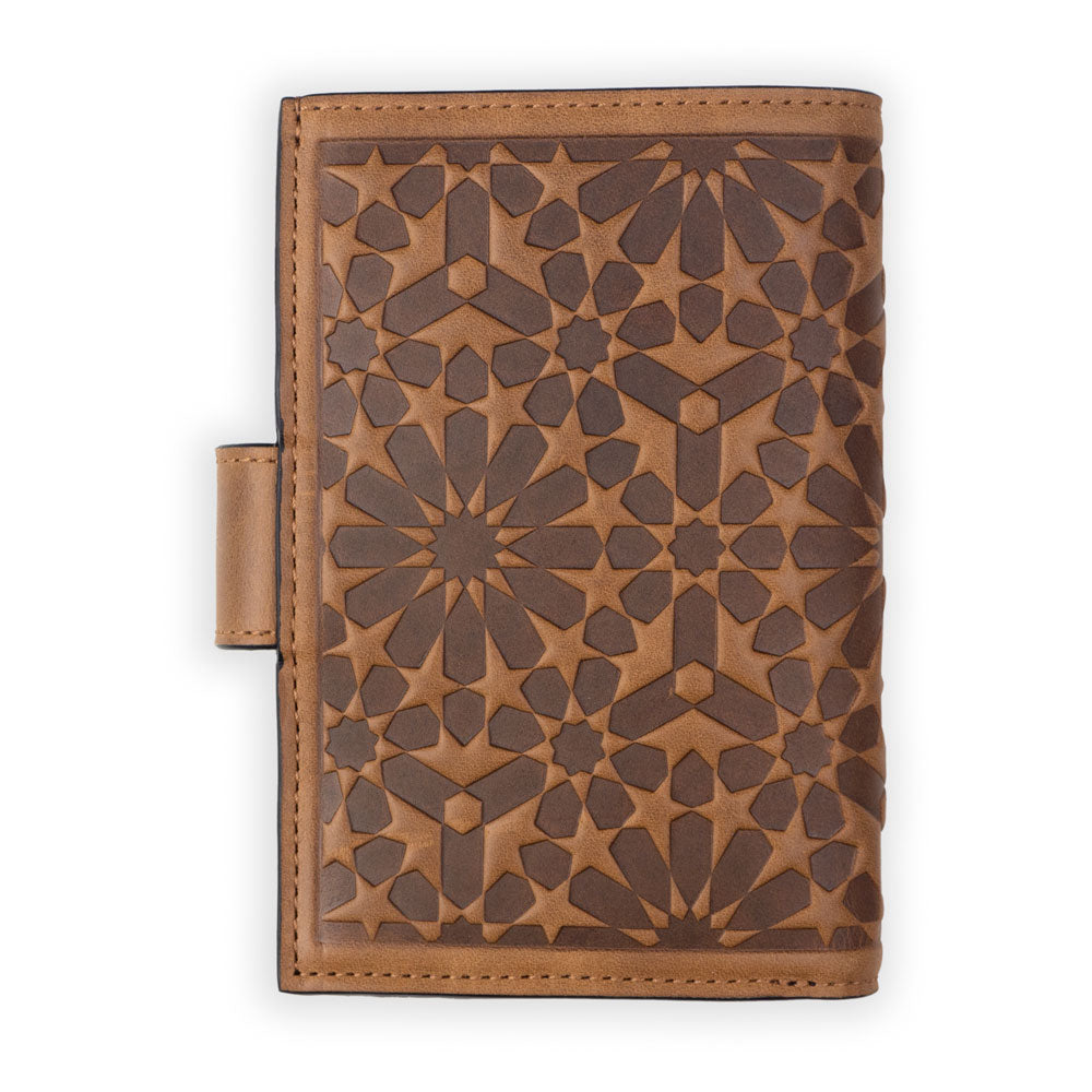 Leather Wallet with Purse Zellige Brown