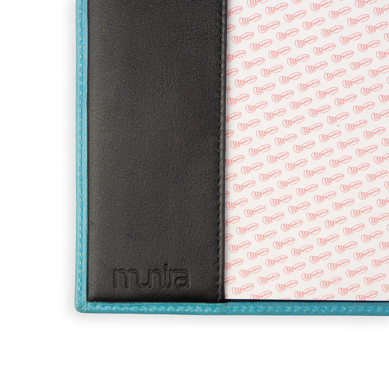 Leather Notebook Cover Zellige Blue