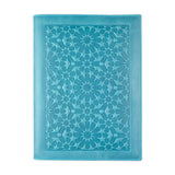 Islamic art inspired leather notebook cover blue