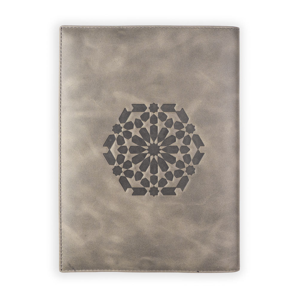 Funda Cuaderno Piel Zellige Gris