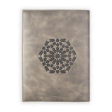 Leather Notebook Cover Zellige Gray