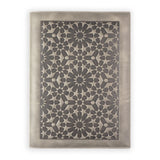 Leather journal cover in gray color with islamic art pattern