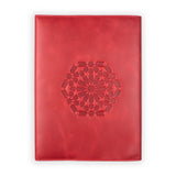 Leather Notebook Cover Zellige Red