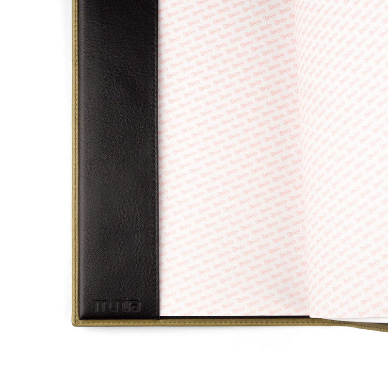 Reusable leather notebook