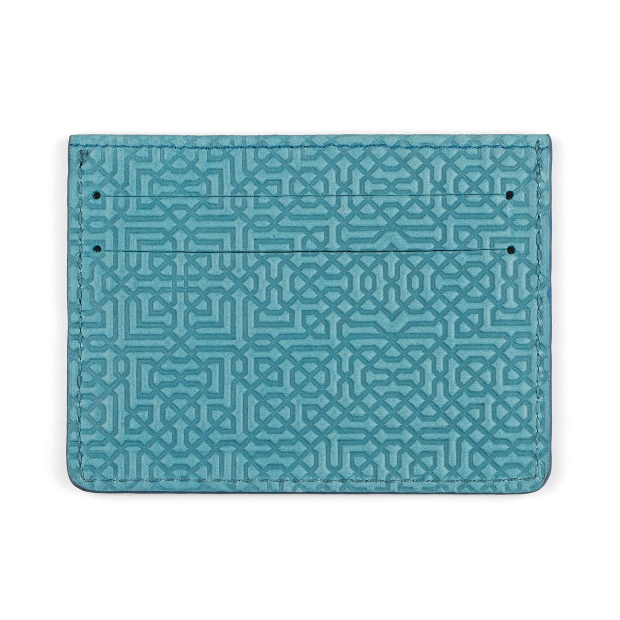 Blue leather cardholder