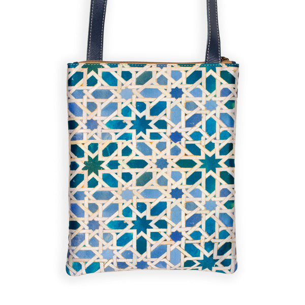 Blue bag inspired by islamic art