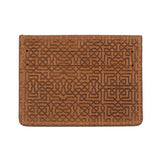 Islamic art inspired brown leather cardholder