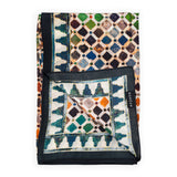 Colorful scarf featuring islamic geometry print